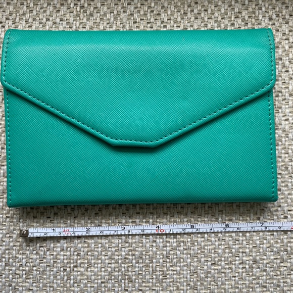 Teal Rfid Blocker Passport Holder Travel WalletComboTri-fold Travel Essential - Picture 3 of 7